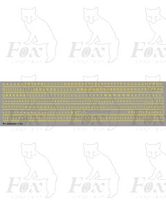 Alphabet in yellow - Cheltenham Medium, 3mm