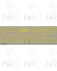 Alphabet in yellow - Franklin Heavy, 4mm