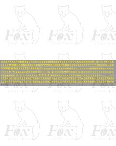 Alphabet in yellow - Franklin Heavy, 5mm