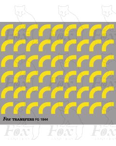 Corners in yellow - Large-Radius 2.5mm