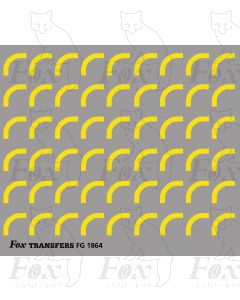 Corners in yellow - Large-Radius 1.5mm