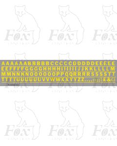 Alphabet in yellow - Franklin Heavy, 10mm