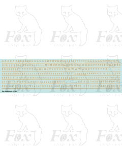 Alphabet in orange - Gill Light, 3mm