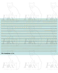 Alphabet in orange - Gill Light, 2mm & 1mm