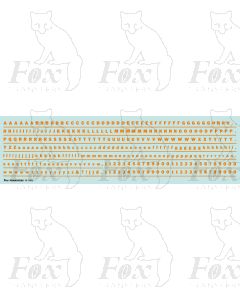 Alphabet in orange - Franklin Heavy, 3mm