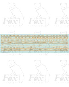 Alphabet in orange- Cheltenham Medium, 3mm