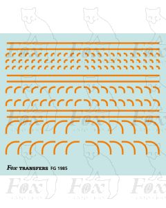 Corners in orange - Radius Corners, 3 sizes 0.75mm