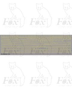 Alphabet in cream - Gill Light, 3mm