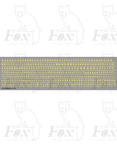 Alphabet in cream - Franklin Heavy, 3mm