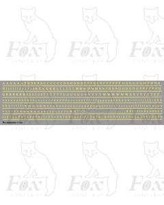 Alphabet in cream - Cheltenham Medium, 3mm