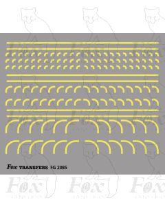 Corners in cream - Radius Corners, 3 sizes 0.75mm