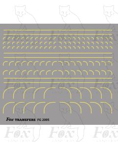 Corners in cream - Radius Corners, 3 sizes 0.35mm