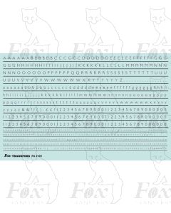 Alphabet in maroon - Gill Light, 2mm & 1mm