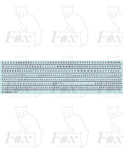 Alphabet in maroon - Cheltenham Medium, 3mm