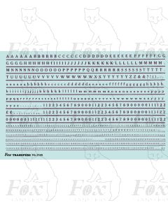 Alphabet in maroon - Cheltenham Medium, 2mm & 1mm