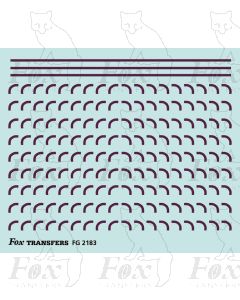 Corners in maroon - Medium-Radius 