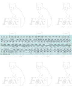 Alphabet in mid-grey - Franklin Heavy, 3mm