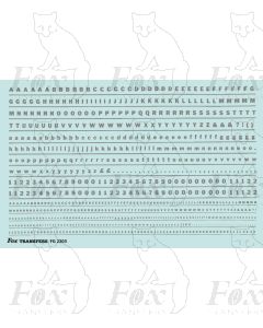 Alphabet in mid-grey - Franklin Heavy, 2mm & 1mm