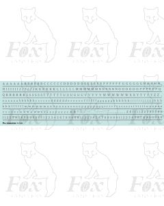 Alphabet in mid-grey - Cheltenham Medium, 3mm