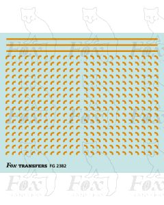 Corners in old gold (burnt ochre) - Small-Radius 