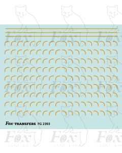 Corners in old gold (burnt ochre) - Medium-Radius 0.35mm