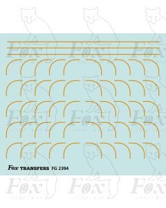 Corners in old gold (burnt ochre) - Large-Radius 0.35mm