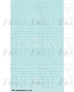 Corners in pale blue - Radius Corners, 3 sizes 0.35mm