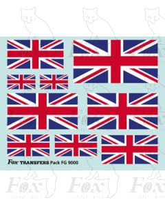 DIY Sheets Union Jacks in 5 sizes
