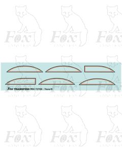 Stanier Jubilee Class Tender Engine Lining (splashers only)