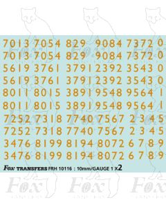 Post-War GREAT WESTERN Livery Coach running numbering