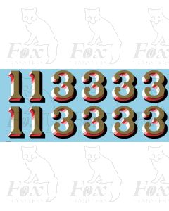 LMS 1920s Serif style Coaching Stock Exterior Door 1 & 3 Classifications