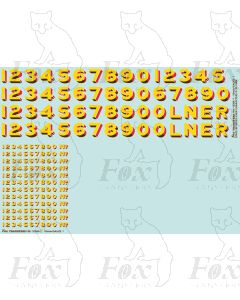 LNER Later Lettering/Numbering for black Locos