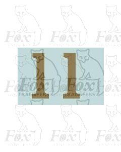 (11.25mm high) Gold - 1 pair number 1