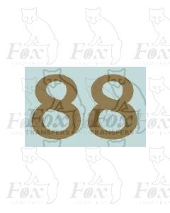 (11.25mm high) Gold - 1 pair number 8