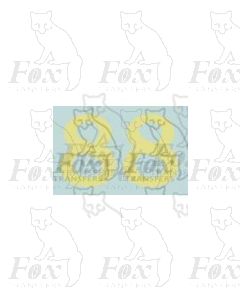 (13.5mm high) Off white (straw) - 1 pair number 8