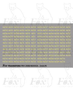 Steam Cabside Numbersets 46100-46170