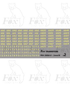 Cabside numbersets 6160/6161/6162/6163/6164/6165/6166/6167 - PLUS SOME FULLY-MADE-UP for B17/B2 Classes
