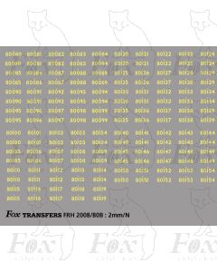Cabside Numbersets for BR Standards