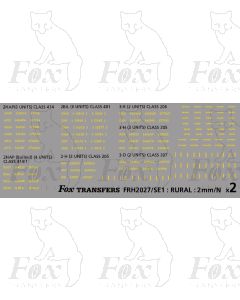 SOUTHERN ELECTRIC - RURAL - Fully-made-up Numbersets and small detailing