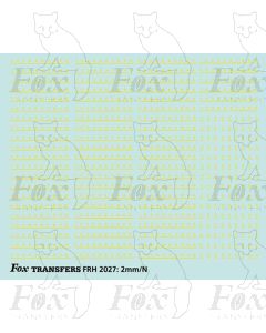 Coach Numbering yellow