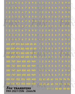 Mk1 Coaching stock rake set numbering and numbersets - yellow