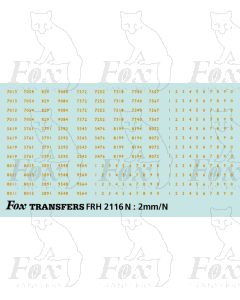 Post-War GREAT WESTERN Livery Coach running numbering