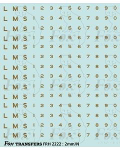 LMS Lettering and Numbering for Coronation Scot crimson locomotives and tenders. Late 1930s.