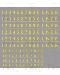 LNER WARTIME BLACK Class A4 Streamlined Loco Lettering/Numbering (SEPT 1946-1948)