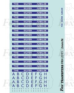 Silver Jubilee Coaching Stock Livery Elements