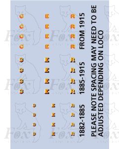 GER GREAT EASTERN RAILWAY Loco Graphics - from 1882-c1923