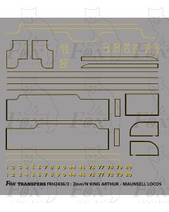 King Arthur Class Tender Loco Lining Set