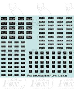 Iron Ore Tippler and Sand Wagon Markings