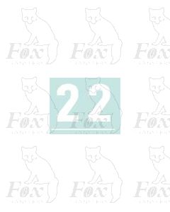 White (19mm high) - 1 pair number 2