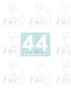 White numbers - 10mm high - 1 pair number 4